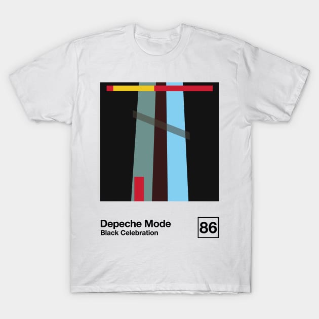 Black Celebration / Minimal Style Graphic Artwork Design T-Shirt by saudade